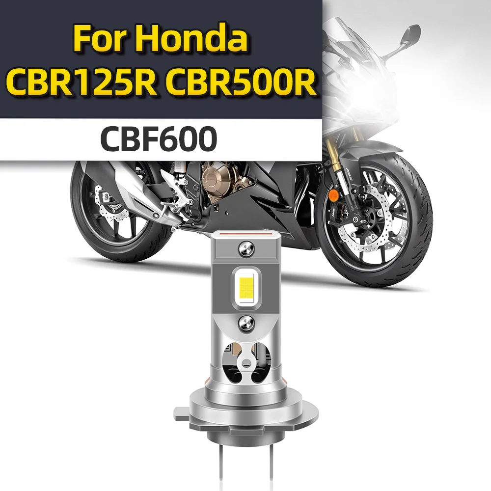 Светодиодная мотоциклетная фара 6000K лампа 12 В CSP LED H7 для Honda CBR125R 2004-2009 CBR500R 2013-2018