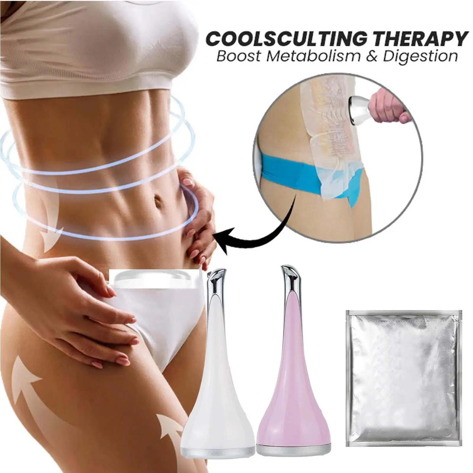 Ice Therapy Cooler Fat Freezing Machine Anti Freeze Membrane Body Slimming Massager Anti Cellulite Dissolve Fat Weight Loss Tool