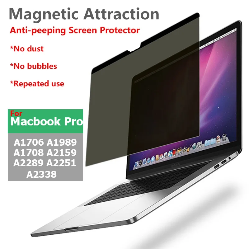 privacy Screen protector Magnetic attraction Anti Scratch Laptop Skin for 2020 2022 Macbook pro 13.3 inch M2 A2338 A2289 A2251