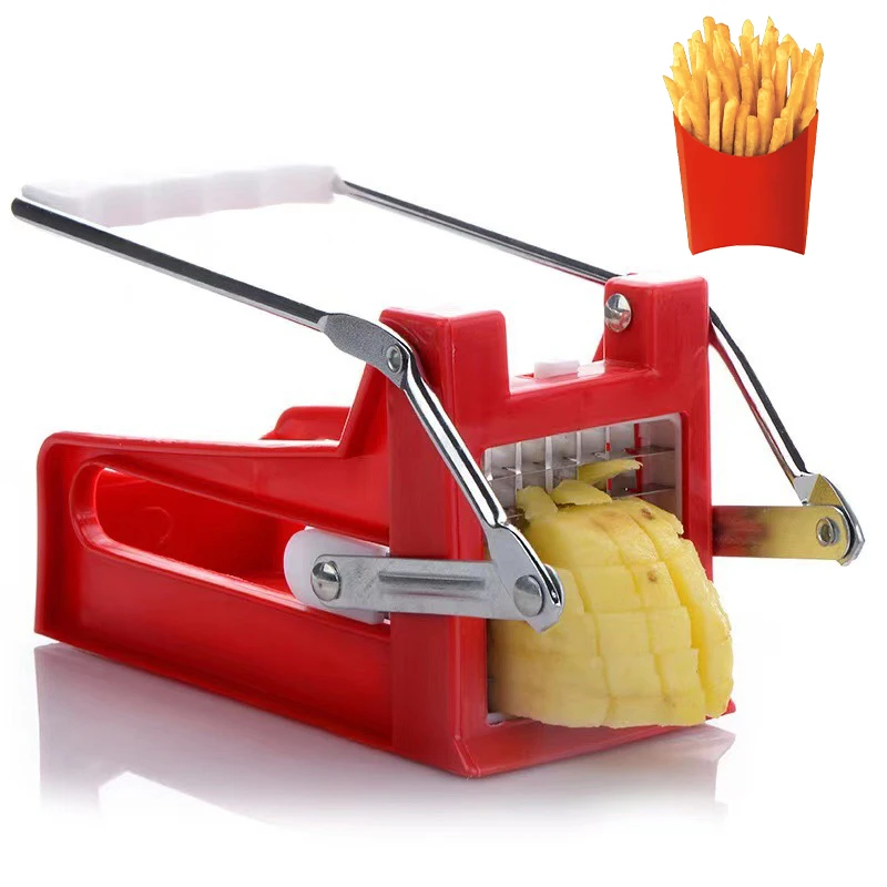 

Potato Cutter French Fries Tool Vegetable Cutter Carrot Cucumber 2 Kinds Blade, Efficient, Protect Hand For Kitchen Convenience
