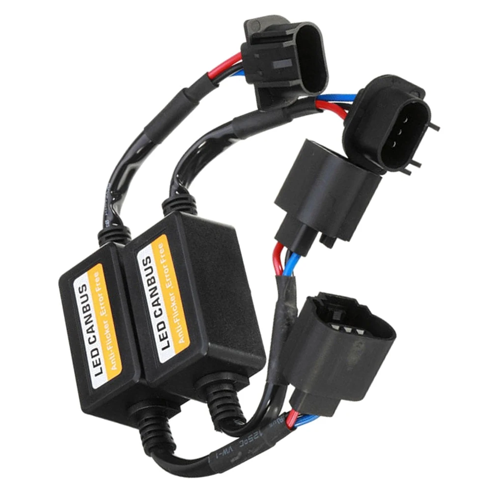 1 пара H13 DRL светодиодные фары с антимерцающим резистором декодер автомобильные