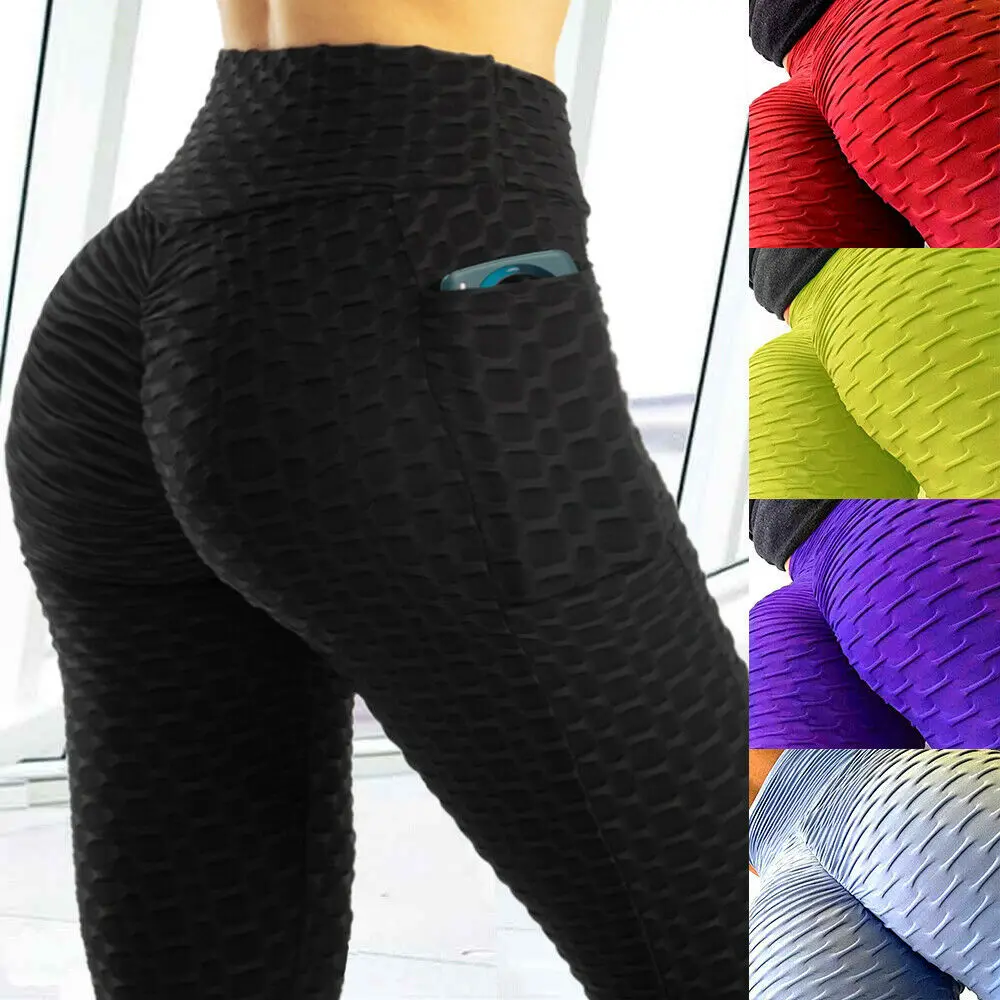 2023 New Hot Selling Fashion Women's Pocket Yoga Pants High Elastic Slim Fit Fitness Pants