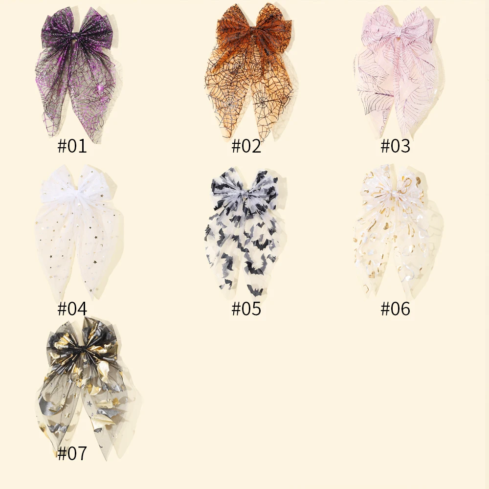 Модные элегантные зажимы для волос Hallowmas с большим бантом заколка конского