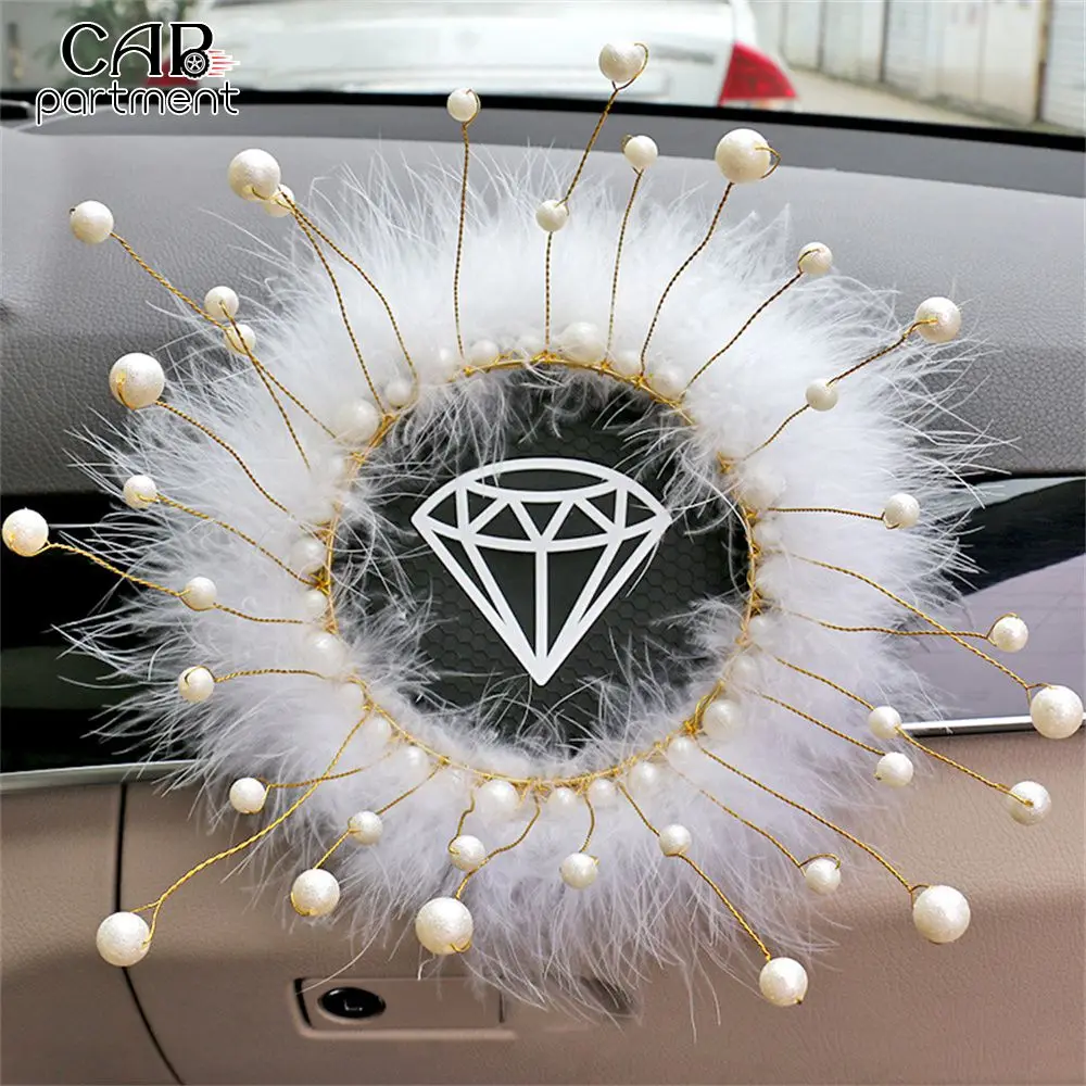 

Декоративная Корона центральной консоли с тонкой текстурой, универсальные портативные автомобильные аксессуары для приборной панели, креативная жемчужная противоскользящая подкладка для автомобиля