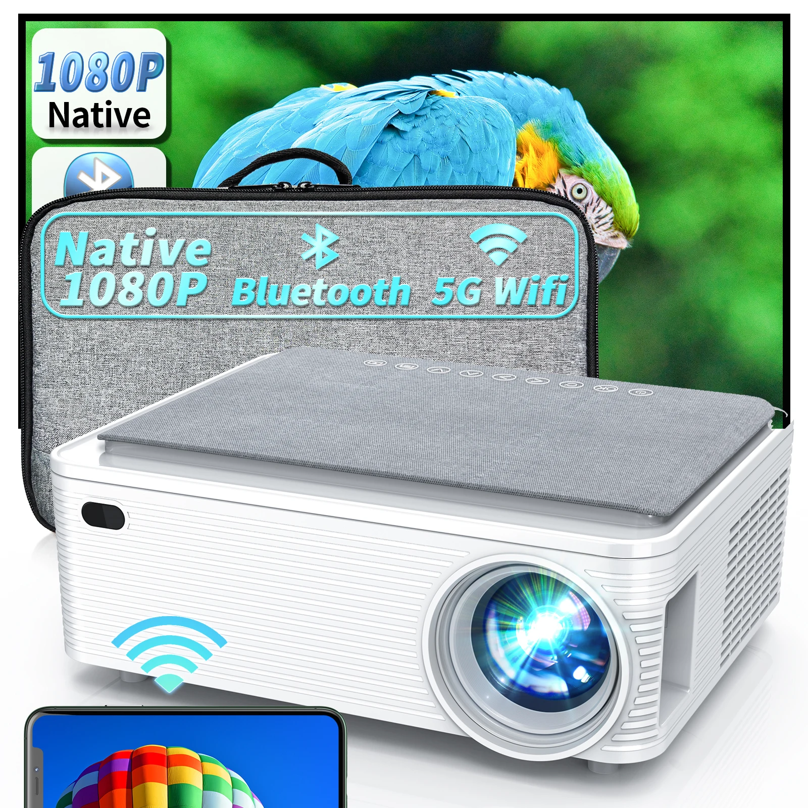 

Aliexpress Hot New Home Cinema 1080P Projection Wholesale Mini Portable Wifi Display Racks X5 Projector Screen