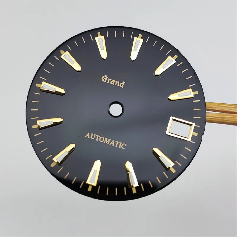 GS and S Dial 28.5 MM Watch Dial Conversion Accessories Enamel Glossy Letters Suitable for NH35/36 Movement Luminous Surface
