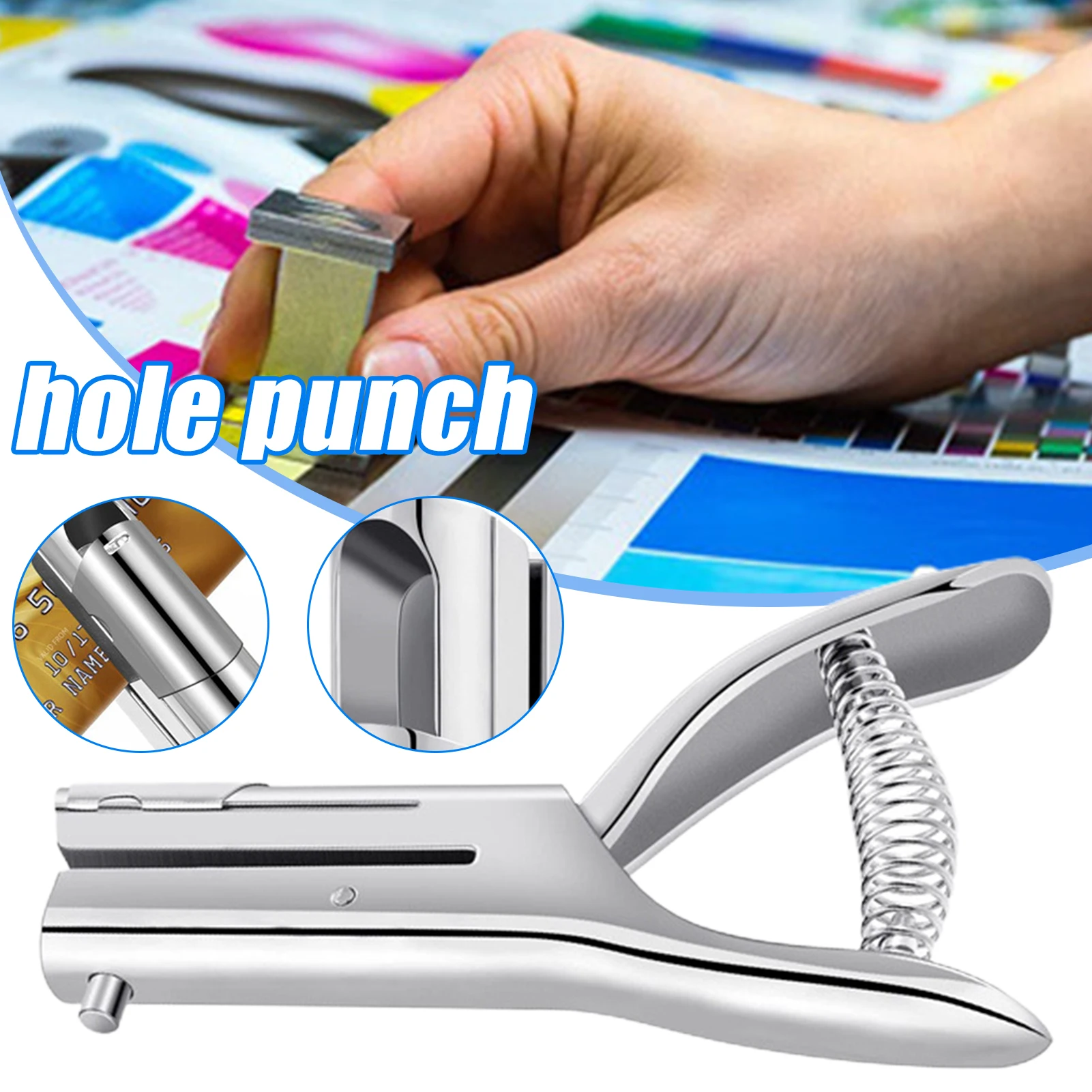 

Manual Hole Punch Paper Binding Punch for School Home and Office Easy to Clean Widely Use Hole Punch Steel TS1