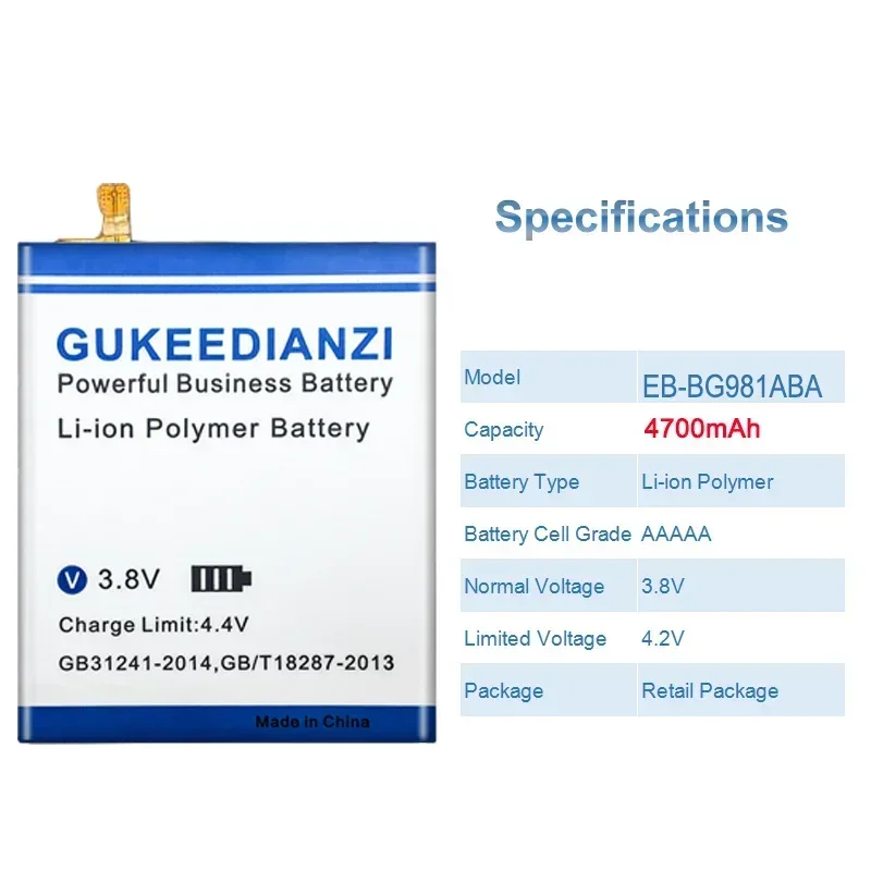 EB-BG981ABA 4700 мАч для Samsung Galaxy S20 5G SM-G981U/J UW SM-G981J SM-G981UW аккумуляторы мобильных телефонов
