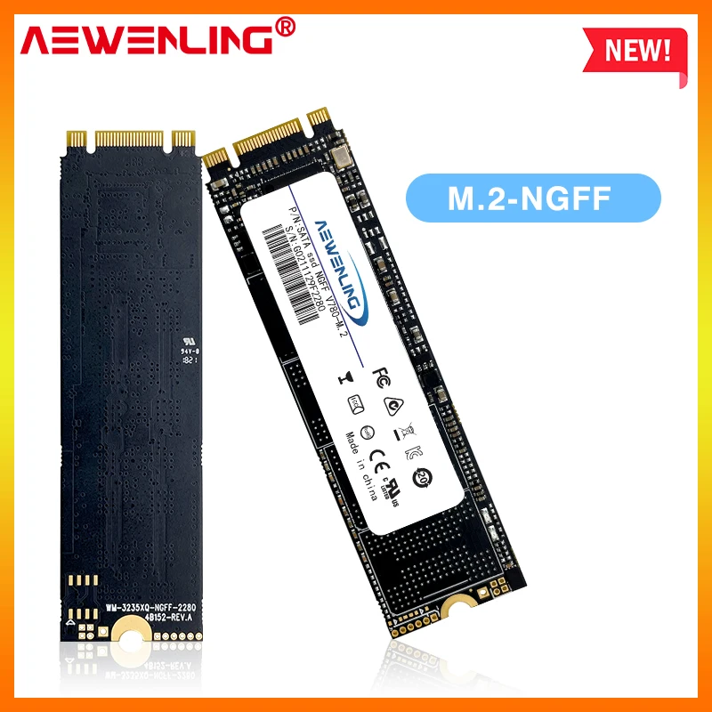 

AEWENLING M.2 SSD SATA 64GB 128GB 256GB 512GB 1TB HDD NGFF Sata3 2280mm Disk HDD disco duro for Desktop Laptop 2280