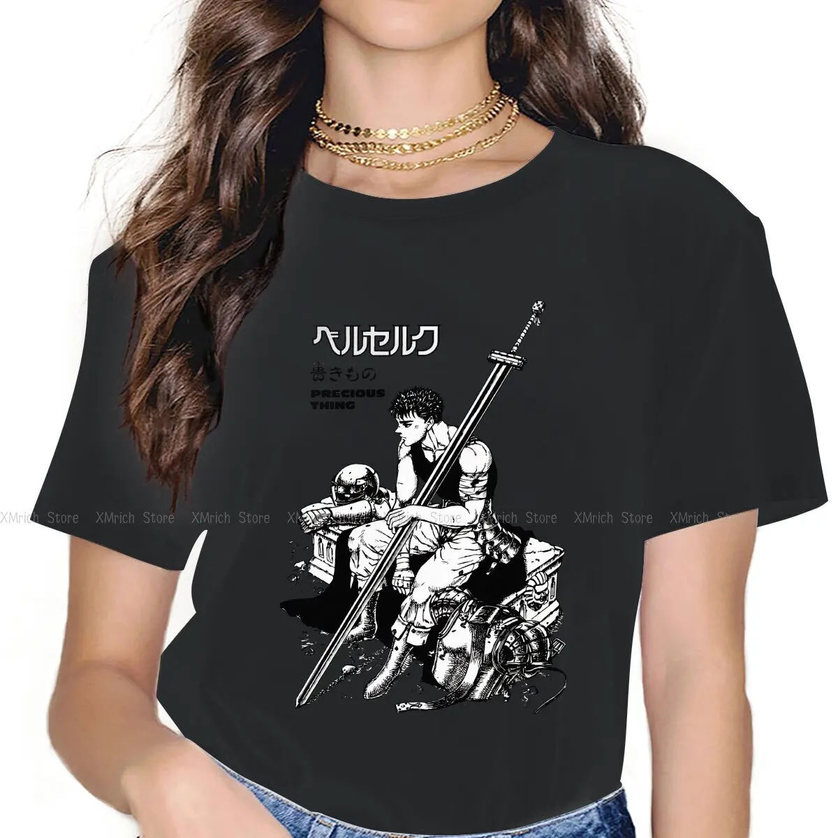 

Golden Age Women T Shirt Berserk Guts Griffith Behelit Manga Novelty Tees Short Sleeve Round Neck T-Shirts Unique Clothing