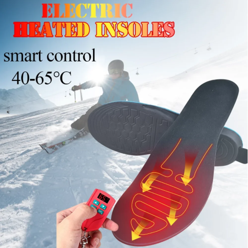2000mAh USB winter Heated Insole for Men Women  Electric Heat Shoe Insoles for Winter Camping Skiing Hunting Cycling Climbing