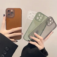 simple color matte bumper phone cases for iphone 11 pro xr x xs max 12 13 6 8 7 plus shockproof soft silicone clear case cover