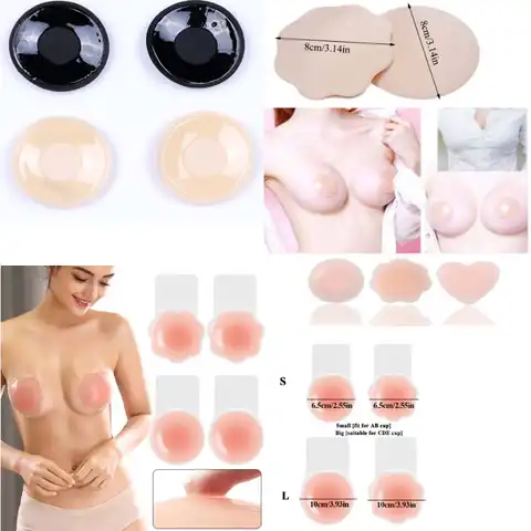 Women Reusable Pasties Silicone Breast Sticker Self Adhesive Nipple Cover Flirting Boob Tape Sexy Bra Pads Charm Nipples Covers