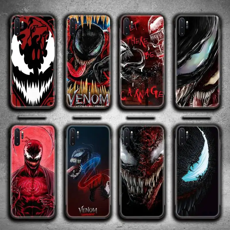 

Red Venom MARVEL Let There Be Carnage Phone Case For Samsung Galaxy Note20 ultra 7 8 9 10 Plus lite M51 M21 M31S J8 2018 Prime