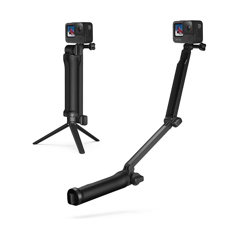 

3-Way Grip Arm Tripod Extendable Selfie Stick Portable Vlog Selife Stick Tripod Stand for Gopro Hero 8/7/6/5 Gopro Max