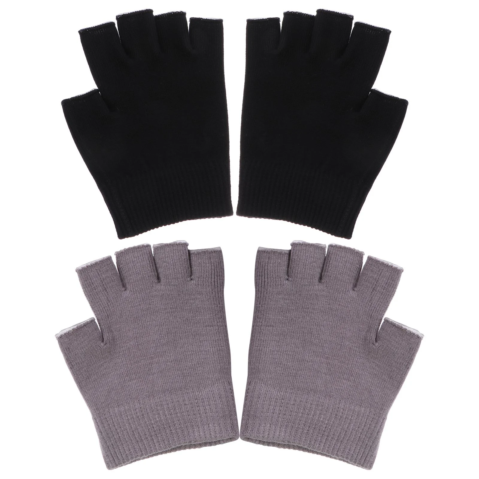 

Gloves Moisturizing Winter Half Finger Typing Fingerless Knitted Mittens Touch Texting Skin Repair Dry Forlining