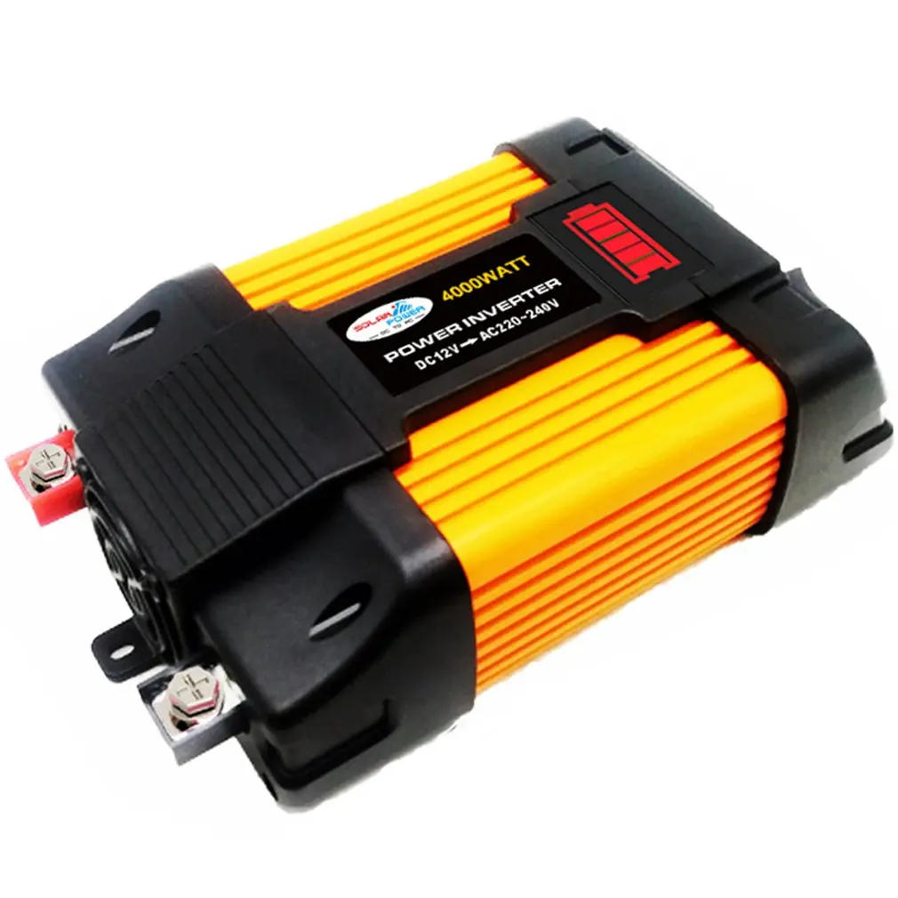 

Peak 4000/6000W Solar Car Power Inverter Voltage transformer DC12 To AC110/220V Sine Wave Converter 2USB Interface Home Applianc