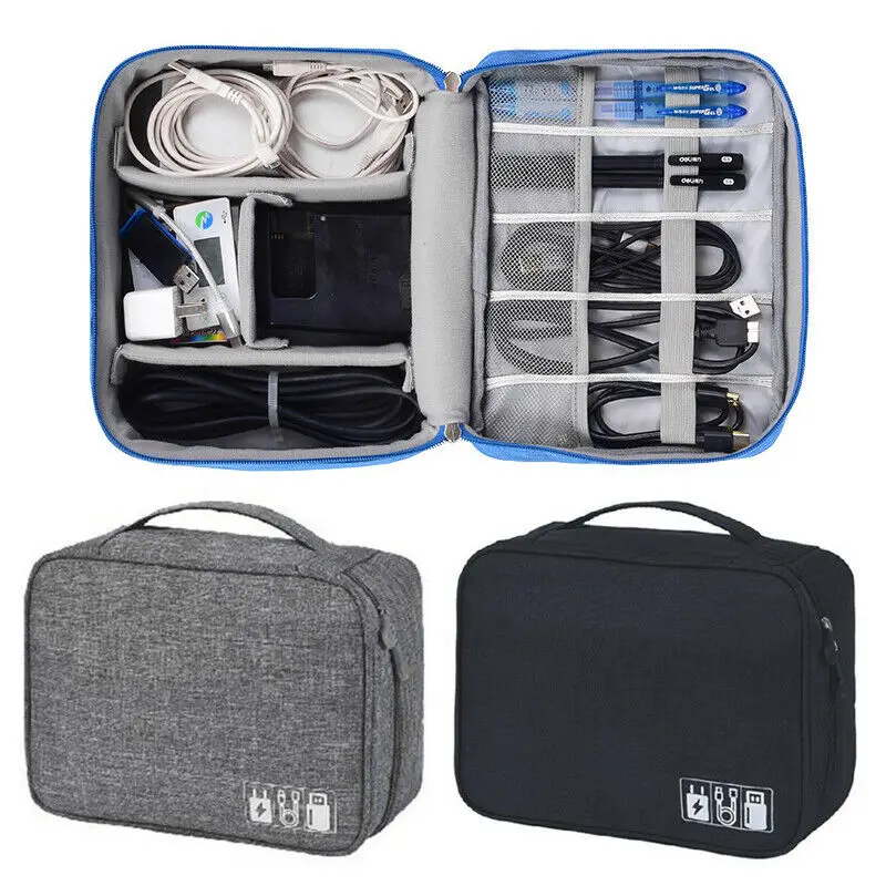 

Сумка для инструментов, портативный органайзер для кабеля наушников и USB-кабеля для зарядки и передачи данных, Дорожный Чехол, сумка, косметичка на молнии, Новинка