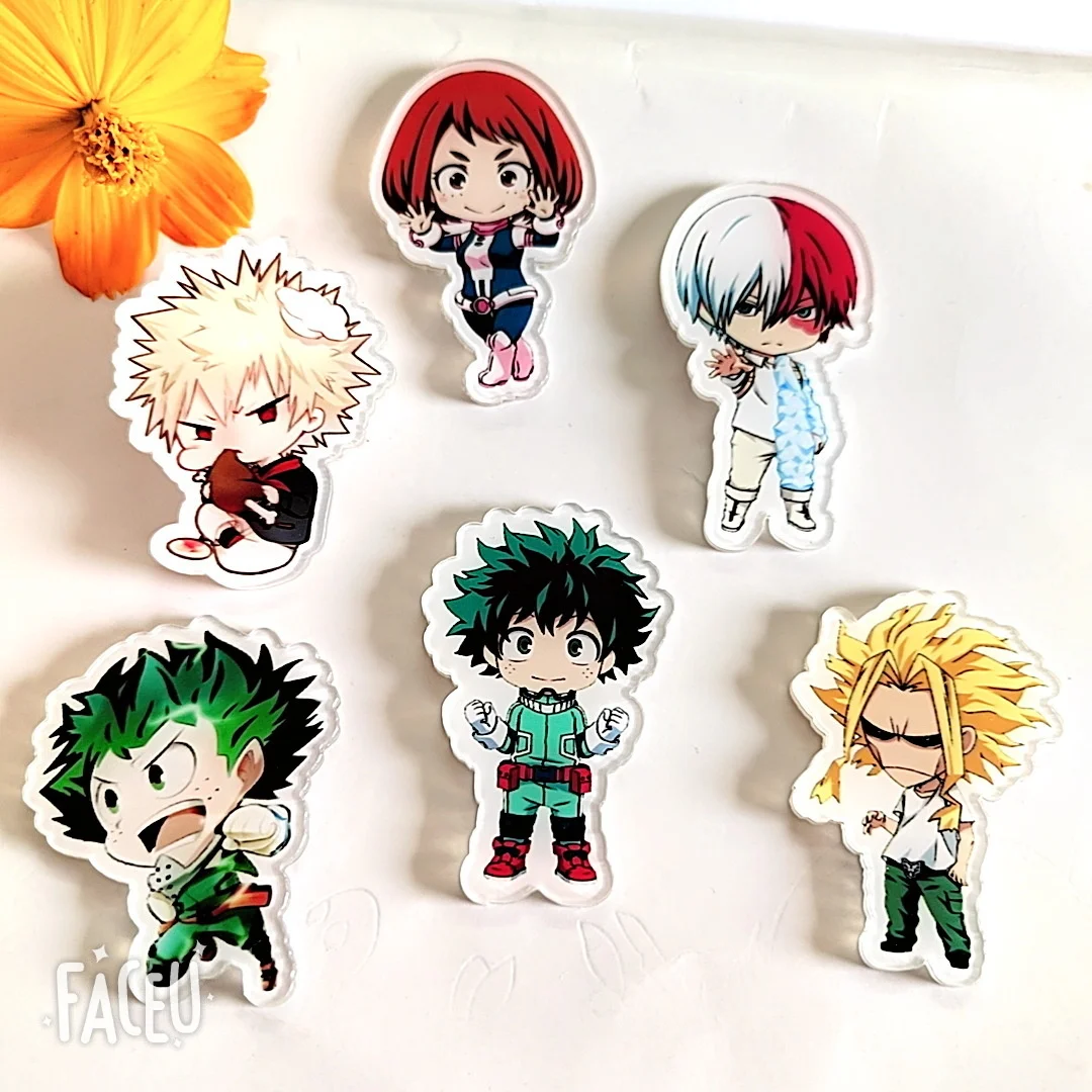 

1 PCS Popular Japanese Anime My Hero Academia For Clothing Acrylic Badges Kawaii Icons On The Backpack Pin Brooch Badge