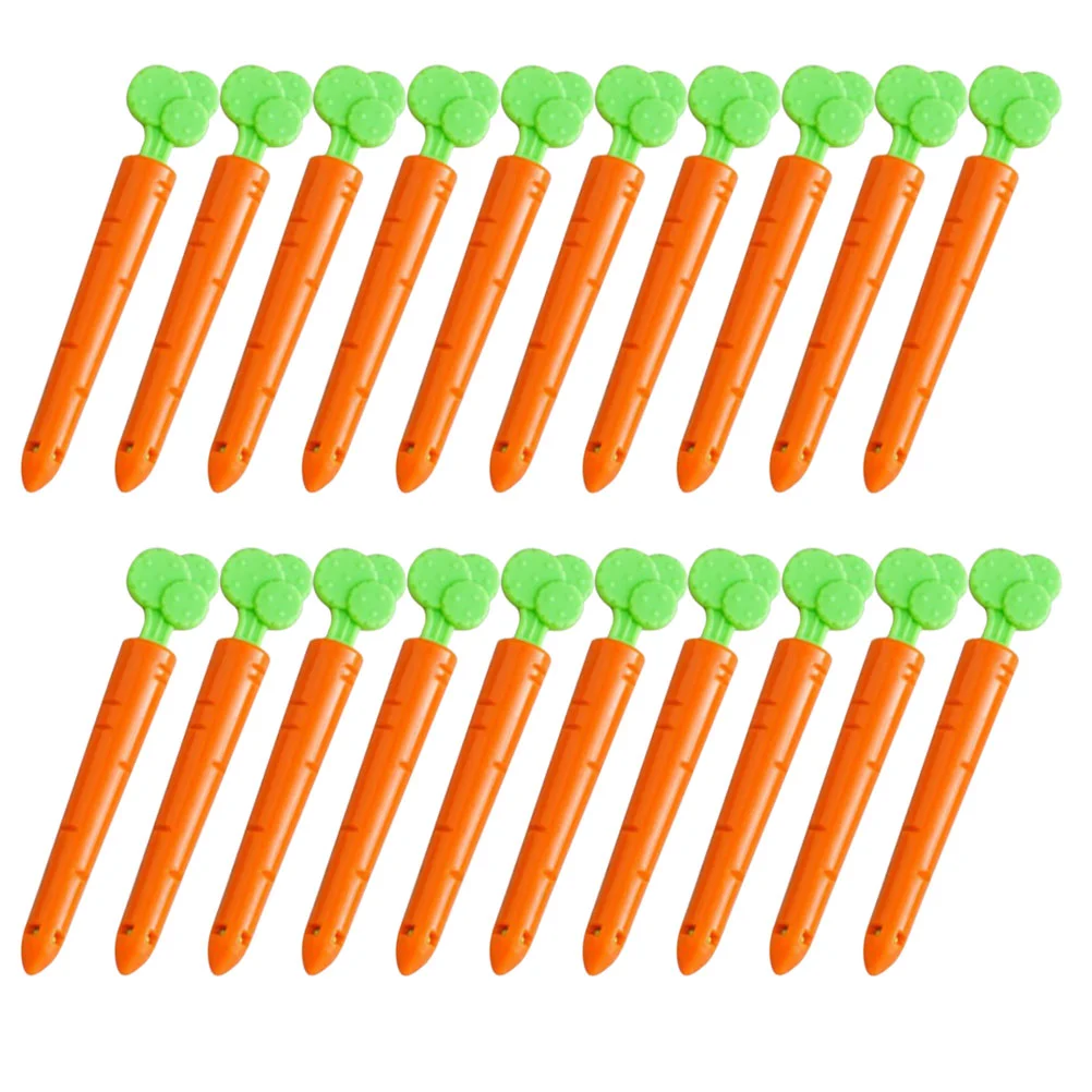 

20Pcs Adorable Bag Clips Bag Plastic Organizing Clips Carrot Shape Clip with Case Seal Clips