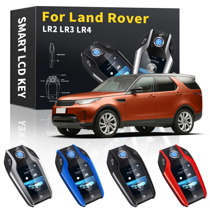 

Новинка, модифицированный умный ключ с ЖК-дисплеем для Land Rover LR2 LR3 LR4, брелок, умный модифицированный ключ, автомобильные аксессуары