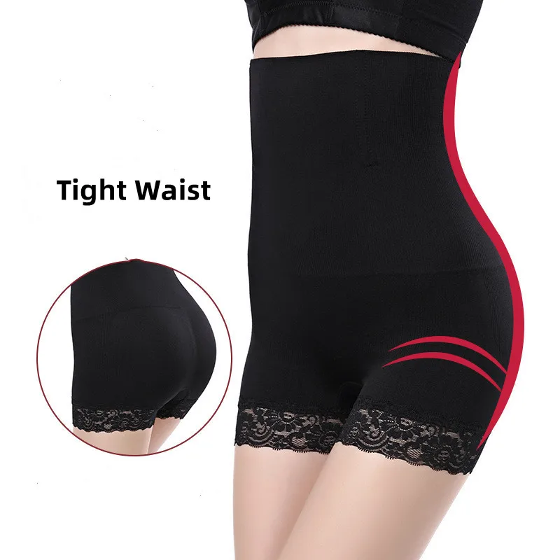 High waist boxer belly underpants body waist shaping restraint body shaping pants female postpartum reduction waist belly pants
