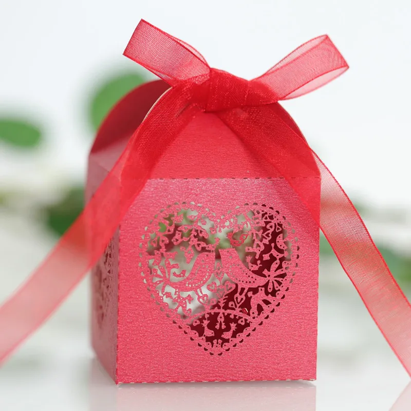 10 шт. День Святого Валентина любовь сердце птица лазерная резка полые каретки