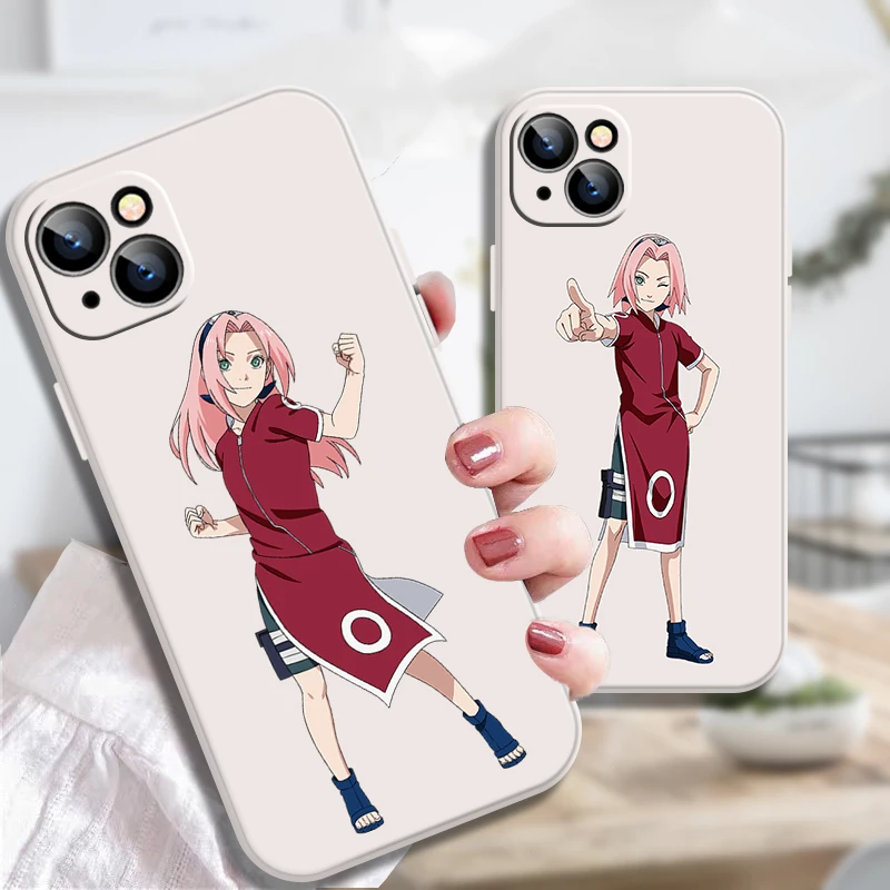 

Akatsuki Naruto Anime Silicone Phone Case For iPhone 13 11 12 Plus 8 6 2020 7 X XR Xs ProMax Mini Max 6s SE 12 Back Fashion