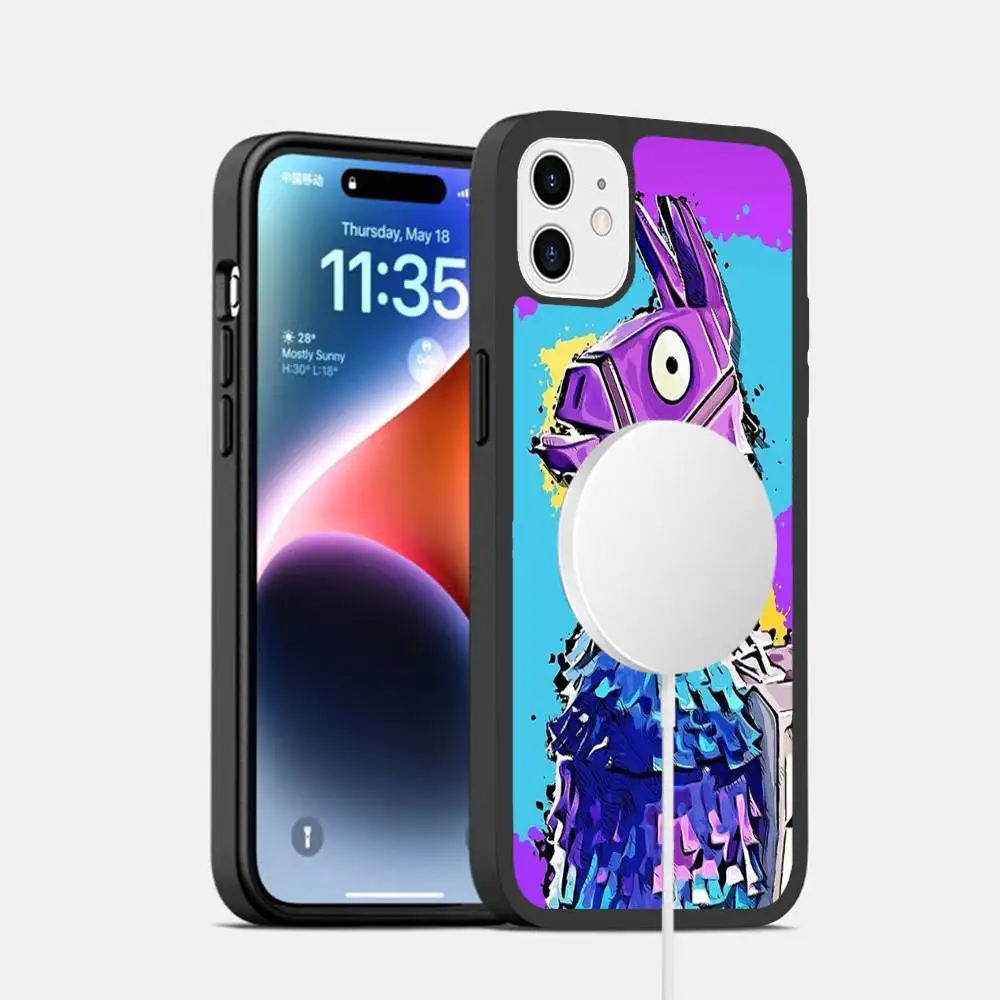 Фото Чехол для телефона F-Fortnites-Cools, магнитный чехол для iPhone 17, 16, 15, 14, 13, 12, 11, чехол для беспроводной зарядки Magsafe №2