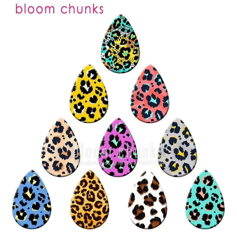 

Leopard Drop Photo Wood Acrylic Planar Print Accessories DIY Earring Eardrop Ear stud Sticker Necklace V1550
