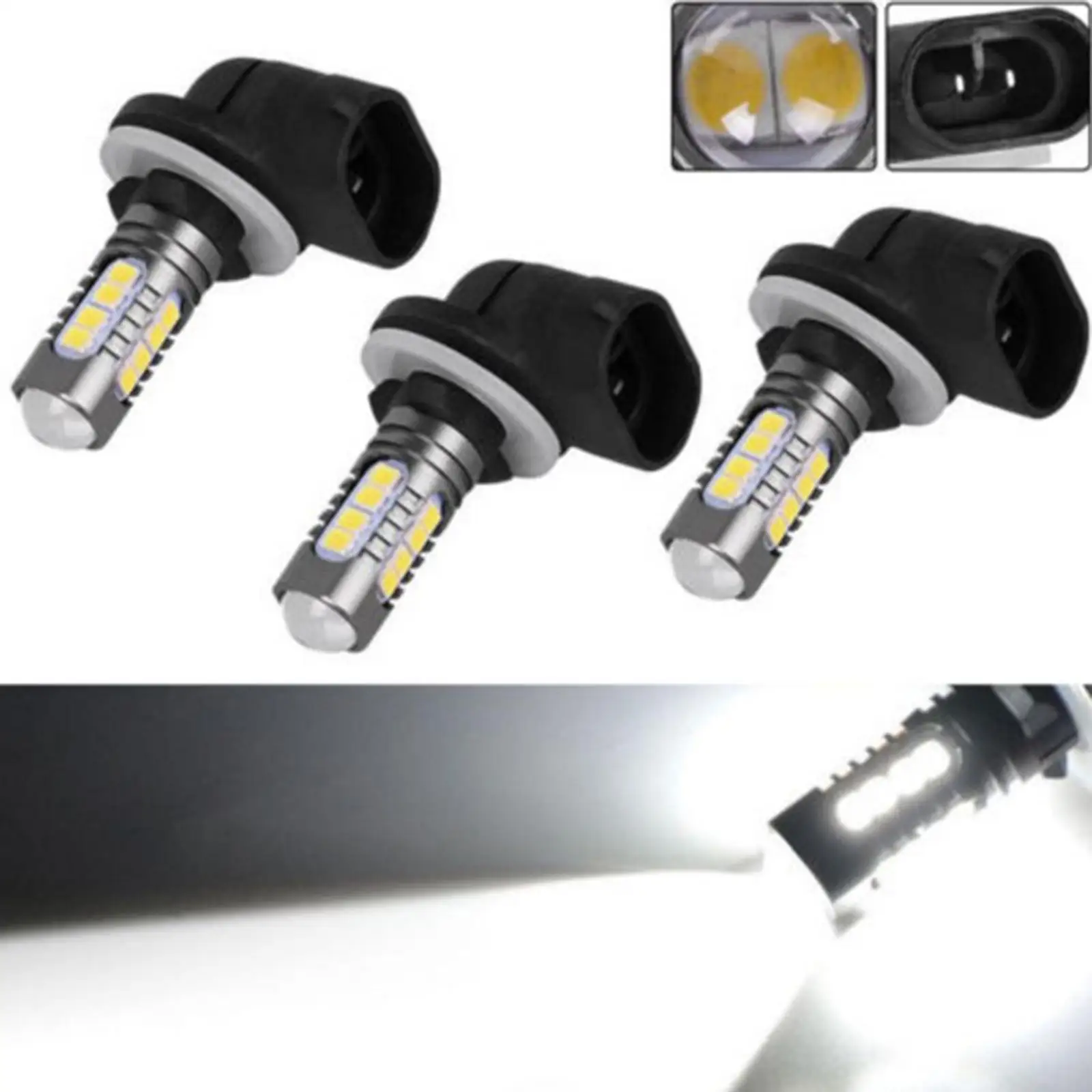 

Комплект из 3 противотуманных светильник р из алюминиевого сплава, автомобисветильник фары s 6000K лм, автомобильные фары s x мм