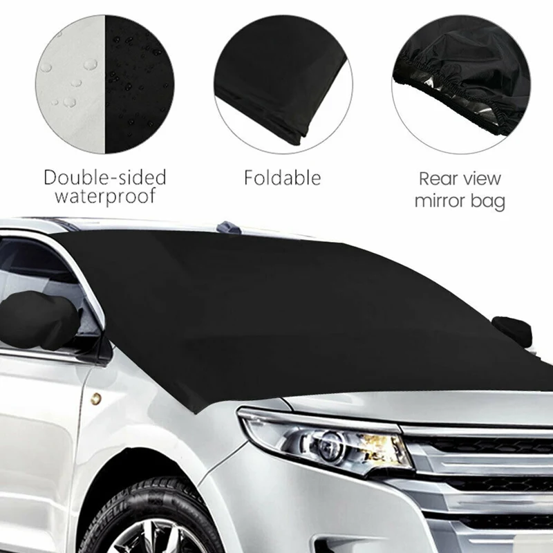 

210*125Cm Car Magnetic Windshield Sunshade Cover Dual Sided Use Anti Frost Ice Snow Dust Waterproof Windscreen protection