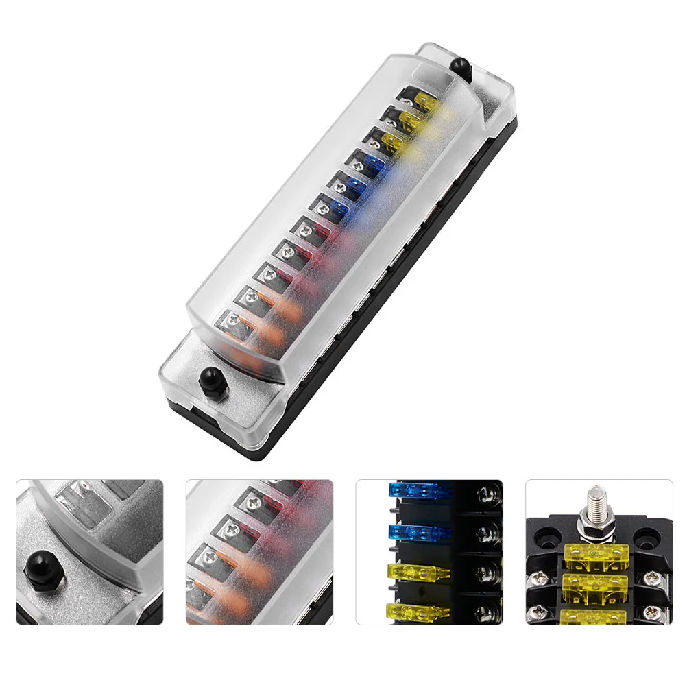 

1pc 12v Fuse Block Fuse Protection Cover Marine Led Indicator Fuse Waterpoof Fuse Cover Bolt Terminal Fuse Block