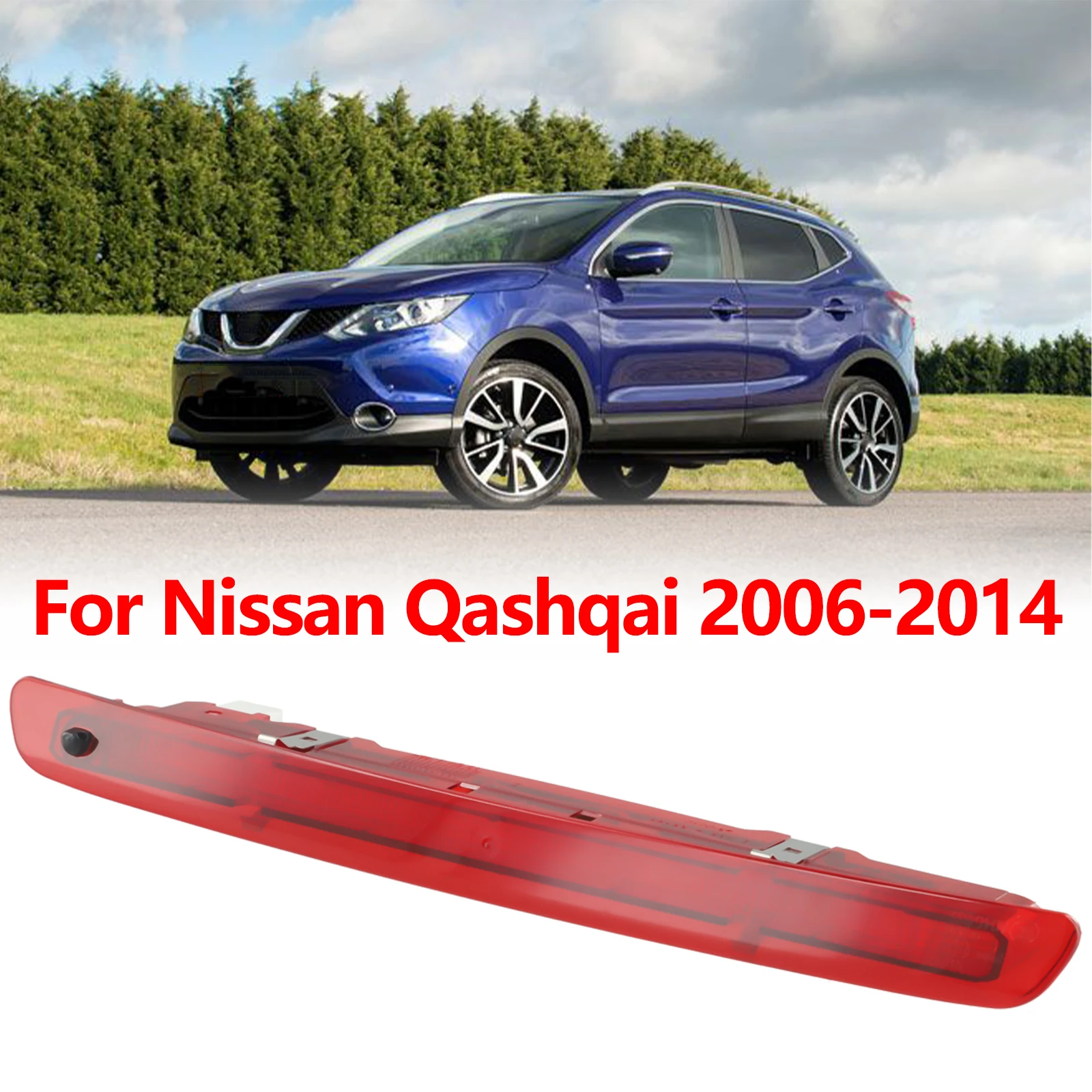 

1X автомобильные фары для Nissan Qashqai 2007-2013, светодиодный задний дополнительный стоп-сигнал с высоким креплением, третий стоп-сигнал, 3RD стоп-сигнал