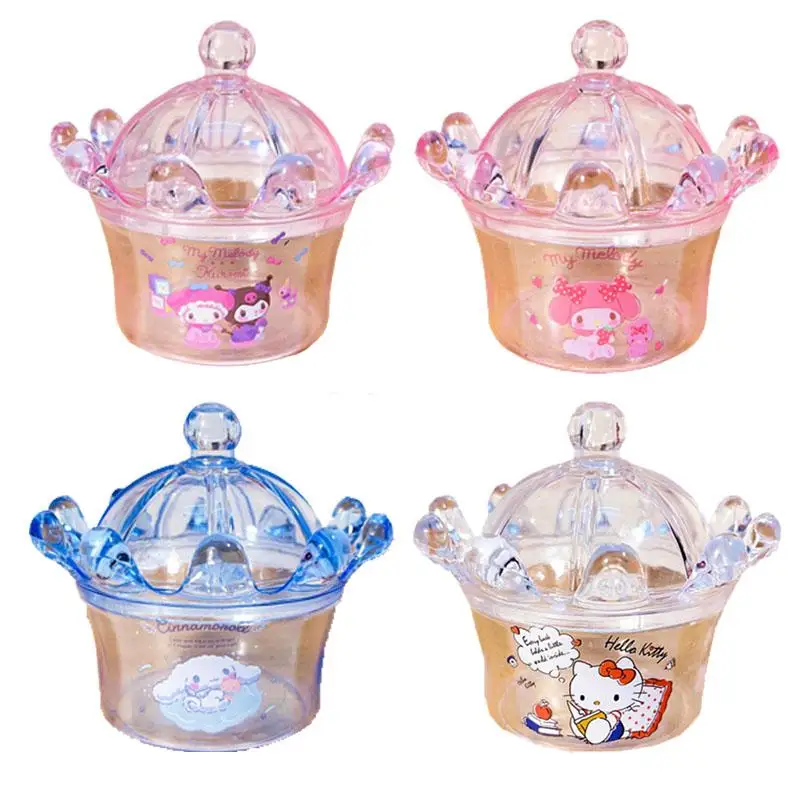 

Sanrios Hellokittys Kuromi Cinnamoroll My Melody Cute Cartoon Crown Shape Girl Heart Desktop Ring Earring Necklace Storage Box