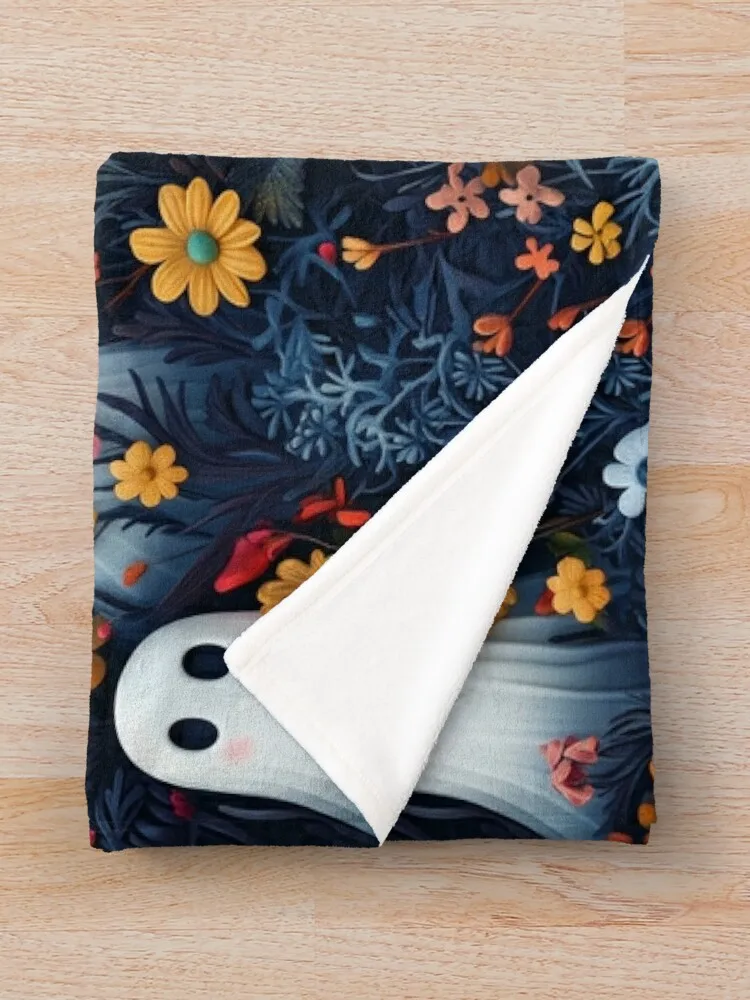 Жуткий призрак Хэллоуин милый и жуткий 3D цветочный дизайн от NoarusRainbowLand 2-х пледы