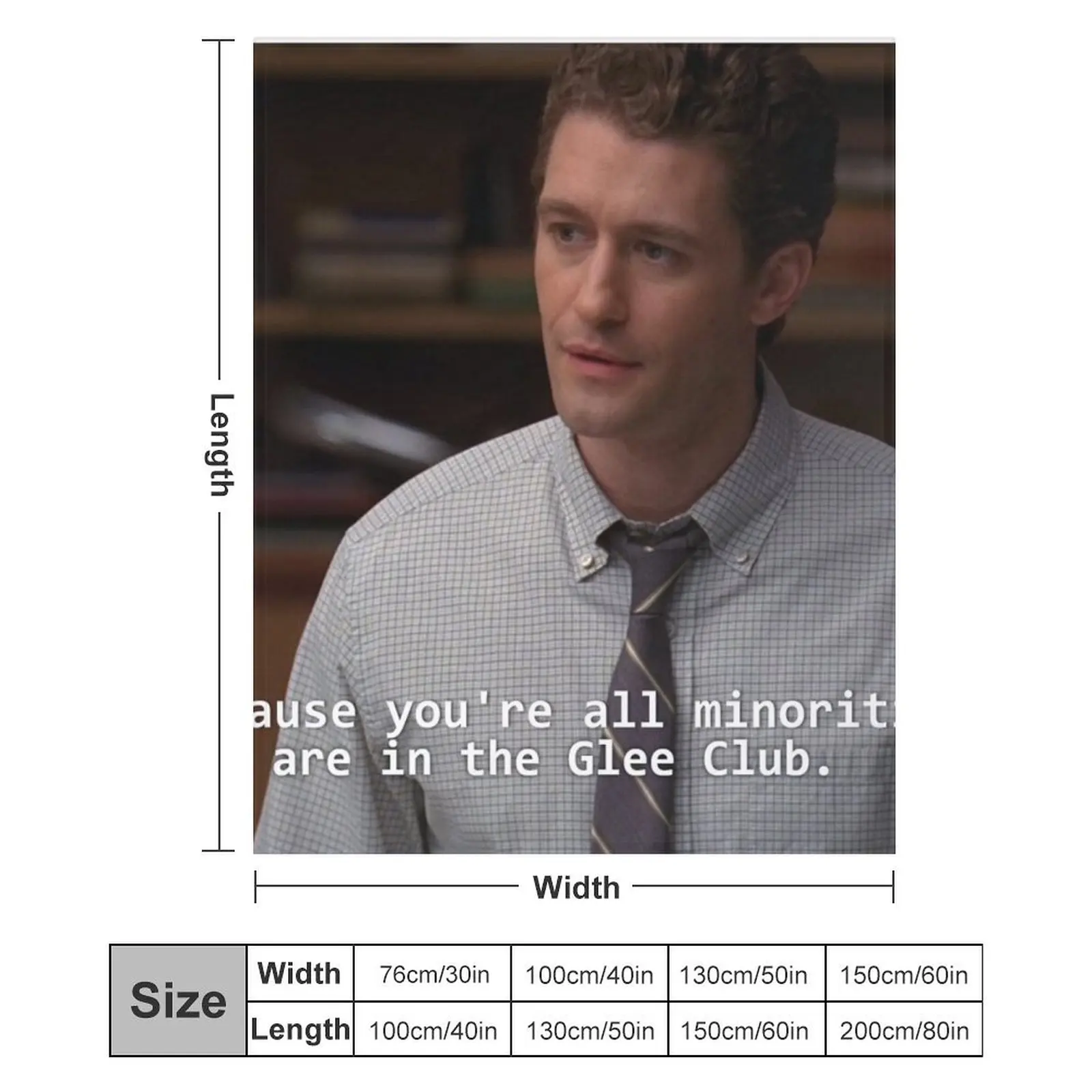 Потому что ты все меньшинства. Одеяло You are in the Glee Club многофункциональное милое