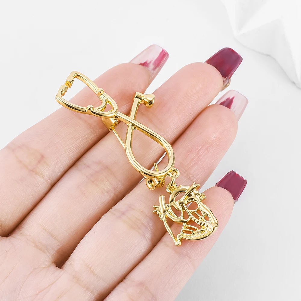 Hanreshe Полое Сердце Очаровательная Брошь Медицинская Кардиология Булавки