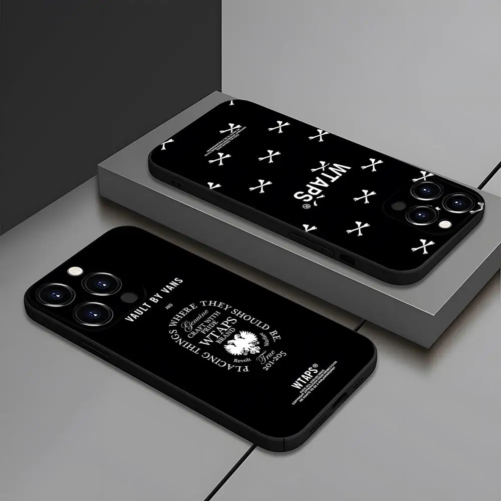 MINISO-Роскошный японский уличный чехол для телефона WTAPS IPhone 15 16 13 Pro Max 14 12 11 Xr X 8 7 6 Plus