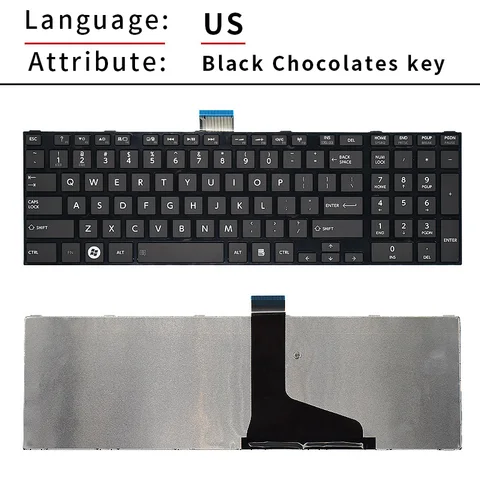 Черная клавиатура для ноутбука Toshiba Satellite C850 C850D C855 C855D L850 L850D L855 L855D L870 L870D P-11B96GB-528