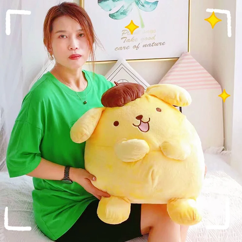 

Big Size Sanrio Pom Pom Purin Stuffed Plush Toys Lovely Gift For Kid Super Pom Pom Purin Hello Kitty Plushie Doll Room Bed Decor
