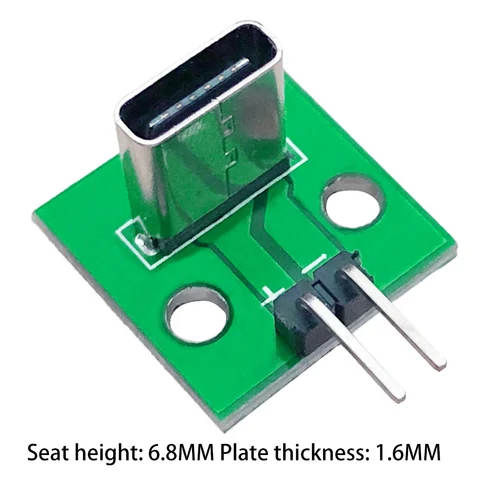 diymore вертикальная плата разъема TYPE-C 6P