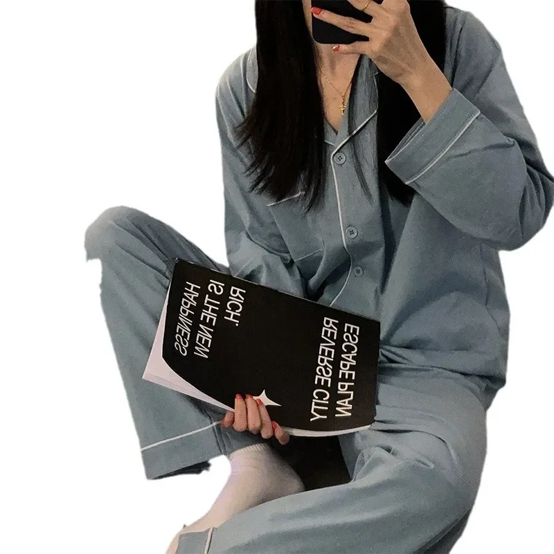 Maillard коричневый женский пижамный комплект с длинными рукавами кардиган верхняя