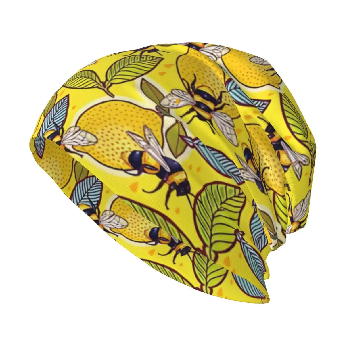 Тонкие облегающие шапки для мужчин и женщин с желтым лимоном Пчелой