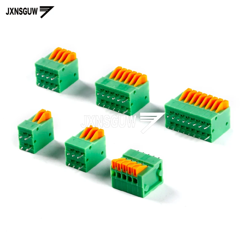 

5 шт., двухрядные горизонтальные штекеры, 2,54 мм, 5P, 6P, 7P