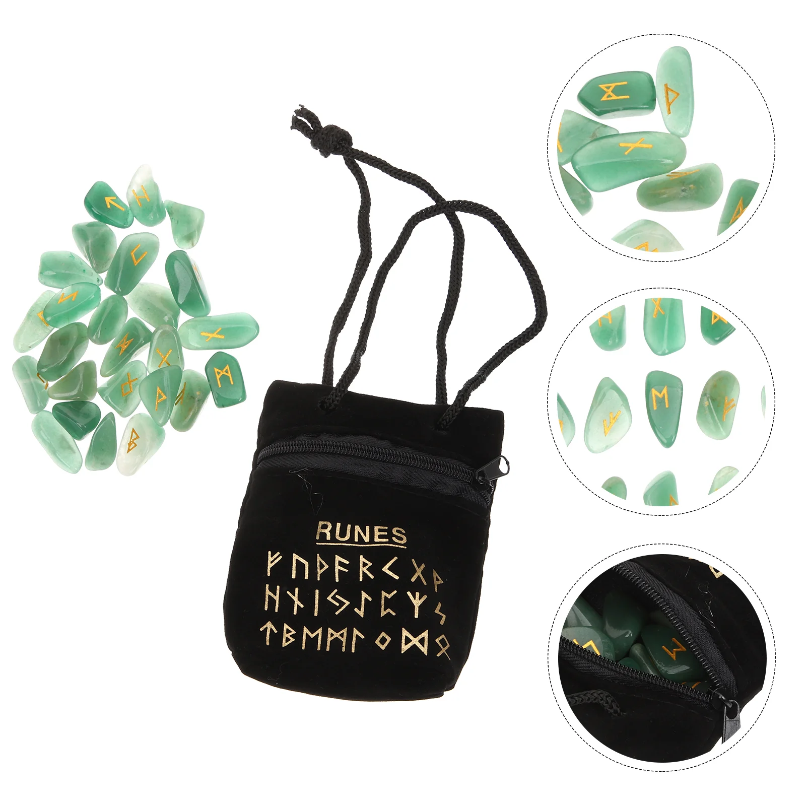 

1 Set Natural Stones Decorative Agate Handicrafts Runes Runes Set Rune Stones Geology Specimens Teaching Stones for Indoor
