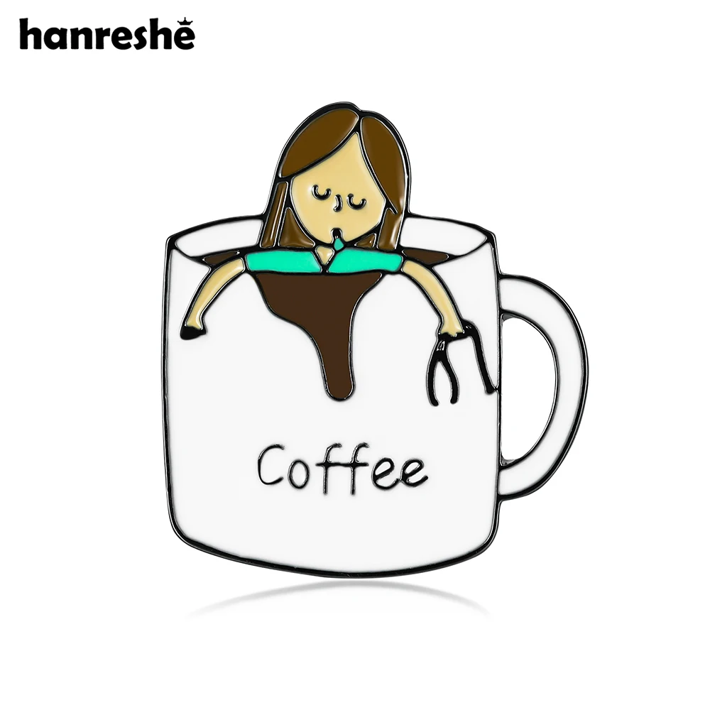 Hanreshe забавная эмалированная булавка для кофе медицинский доктор медсестра брошь