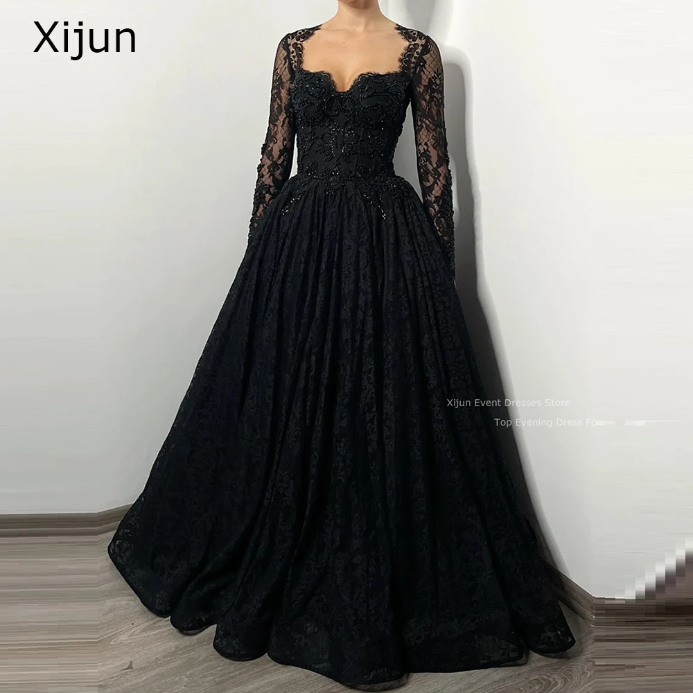 

XIjun Black Glitter Wedding Dresses Beads Prom Dresses Sweetheart Party Dresses Formal Vestidos De Fiesta 2023 Prom Gowns A-Line