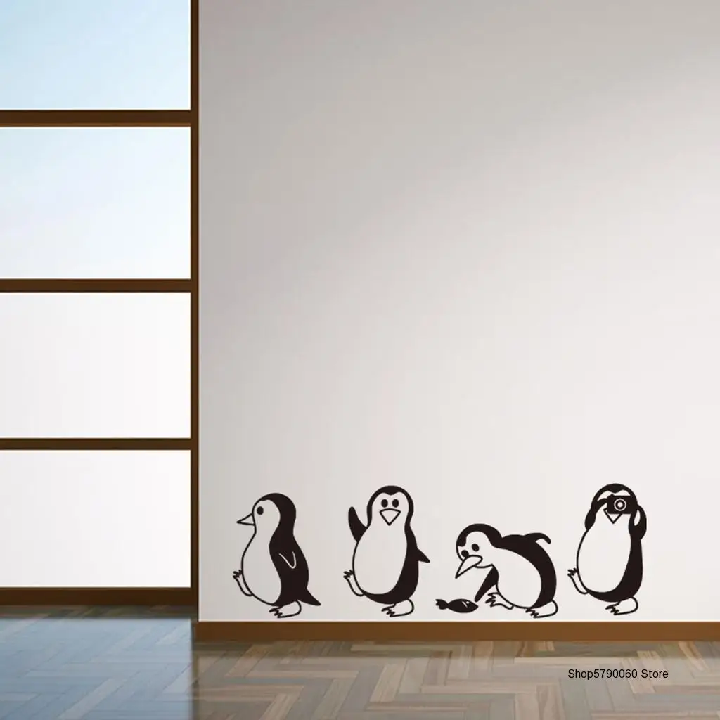 

Family Wall Stickers Mural Art Home Decor DIY Removable Penguin Wall Stickers Home Decorative Decal Kids Nursery Baby Room