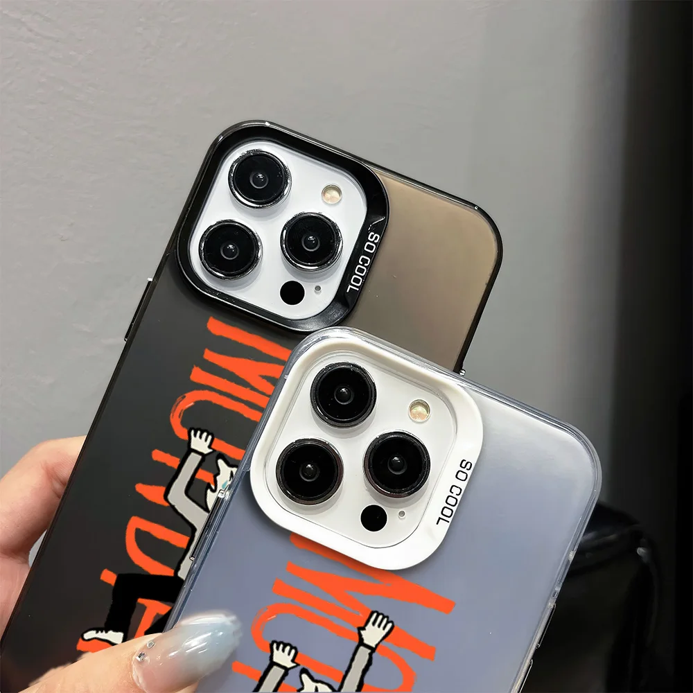 Art J-Jean J-Jullien Fashion Illustration Phone Case for iPhone 16 12 13 14 15 11 Max Pro Plus Laser IMD Color Shell